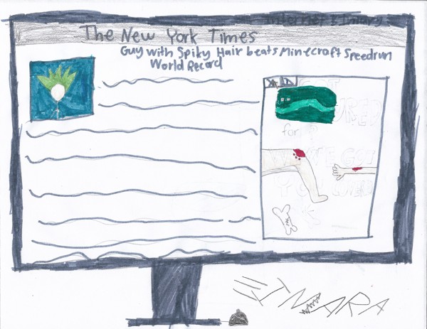 Drawing mock websites are surprisigly fun! However, they don't turn out so well when you're eight years old and don't have a reference... [January 2022]